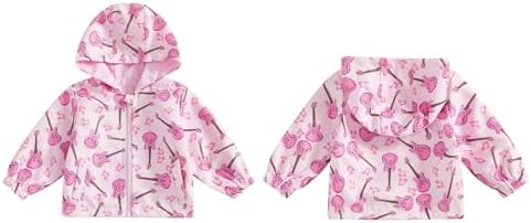 Toddler Girl Windbreaker Jacket Strawberry Baby Girls Hooded Fall Jackets Long - Image 6