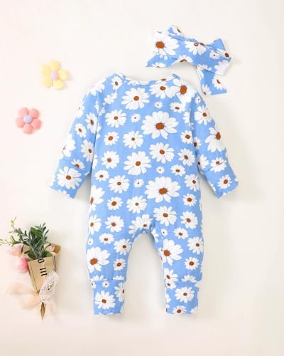 Mikrdoo Newborn Baby Girl Clothes Long Sleeve Romper - Image 3