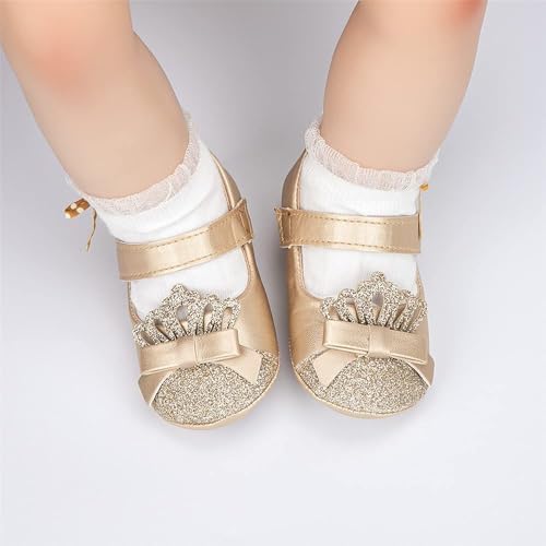 Meckior Infant Baby Girls Soft Sole Bowknot Princess Wedding Dress Mary Jane - Image 2