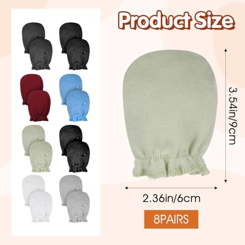 ElevateTech Newborn Baby Muslin Mitten No Scratch Mitten 0-6 month 8 Pair - Image 2