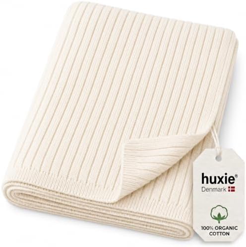 Receiving Blankets, 100% Organic Cotton Knit, Newborn Baby Swaddle | by huxie