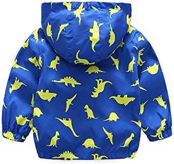 Boys' Hooded Dinosaur Jacket Windbreaker Outerwear - Image 3