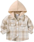 YOUNGER STAR Toddler Kids Boys Girls Flannel Hooded Plaid Shirt Button Baby Red by YOUNGER+STAR