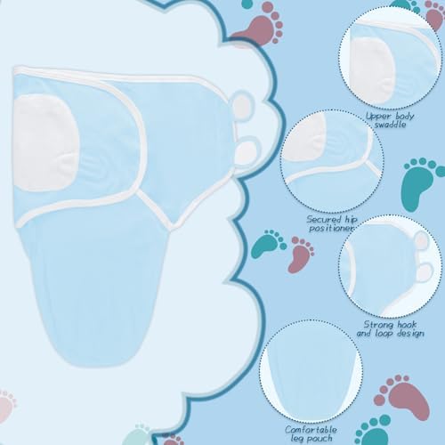 Baby Swaddle Sleep Sacks with Hats - Image 3