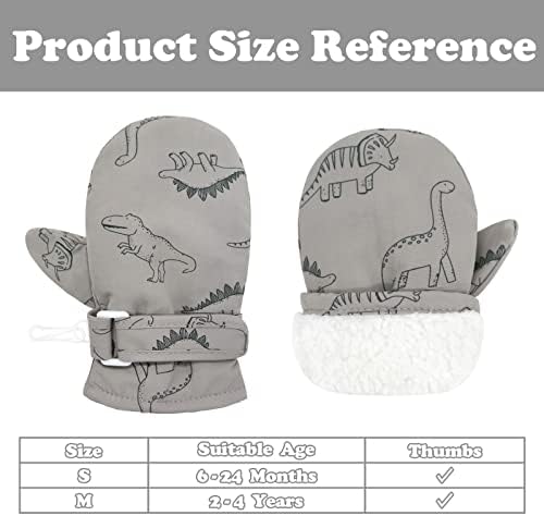 Sarfel Toddler Mittens Waterproof Toddler Gloves Baby Winter Mittens Toddler - Image 6