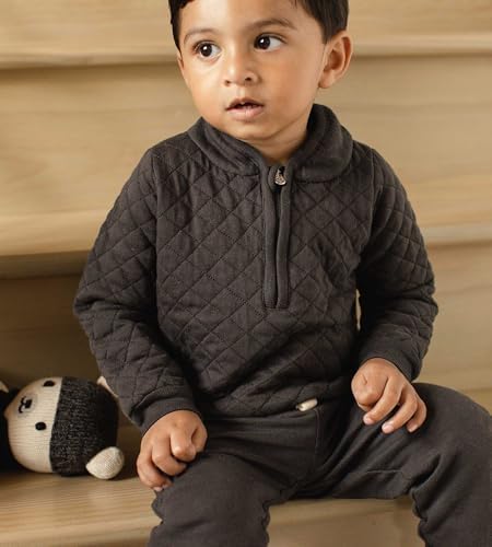 Burt's Bees Baby Boys Shirt and Pant Set, Long Sleeve Top & Bottom Outfit Bundle - Image 4