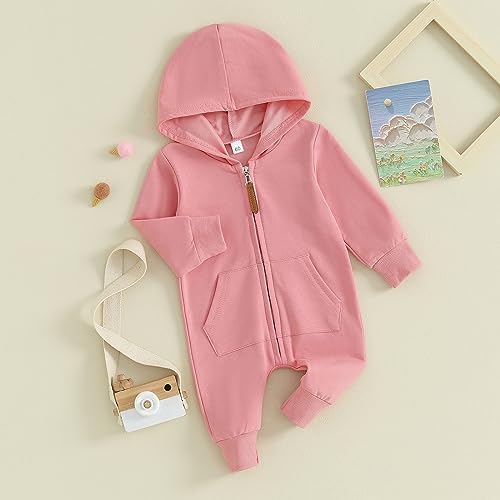Fall Baby Clothes Newborn Boy Girl Hoodie Romper Long Sleeve Jumpsuit Winter - Image 3