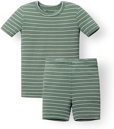 AVAUMA Stripe Pattern Baby Boys Girls Pajama Set Kids Toddler Snug fit Ribbed by AVAUMA