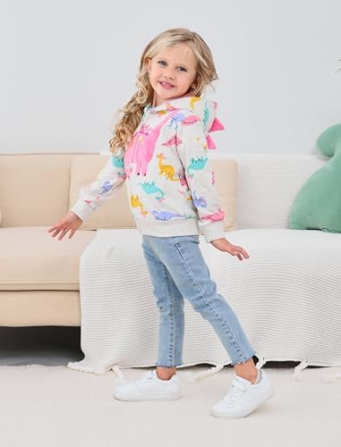 Baby Girl Zip-up Jacket Rainbow Unicorn Cotton Hoodie Sweatshirt Toddler Fall - Image 3