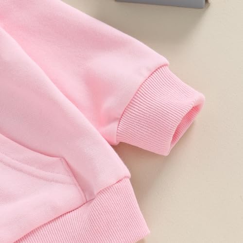 Toddler Baby Boy Girl Hoodies Solid Color Long Sleeve Kangaroo Pocket Hooded - Image 6