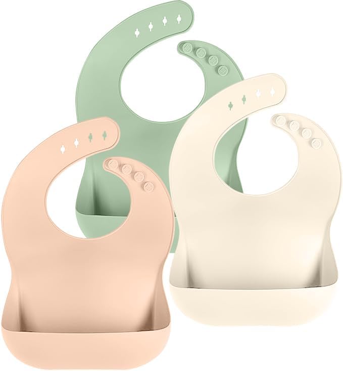 Cuddle Campus Set of 3 Silicone Bibs by CuddleCampus