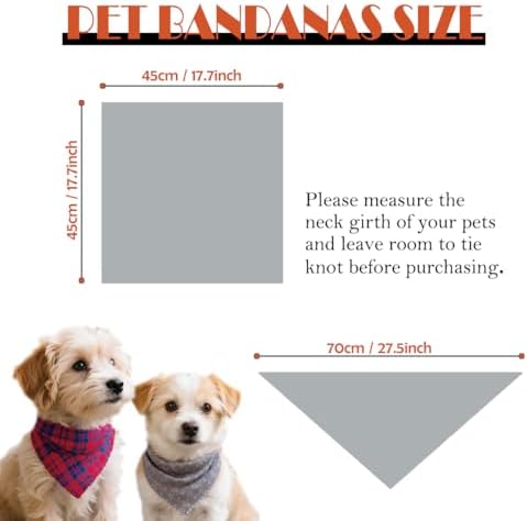 Double Layers Two Tones Dog Cotton Square Bandana Bibs Scarf Kerchief - Image 5