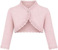 Lilax Little Girls' Knit Long Sleeve Button Closure Bolero Cardigan Shrug by Lilax