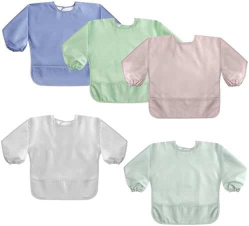 POIKSHARK Long Sleeve Bib, Waterproof Sleeved Smock by POIKSHARK