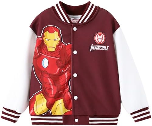 Disney Bomber Jacket Spider Man Marvel Toy Story Cars Varsity Cardigan2-13Y by Disney