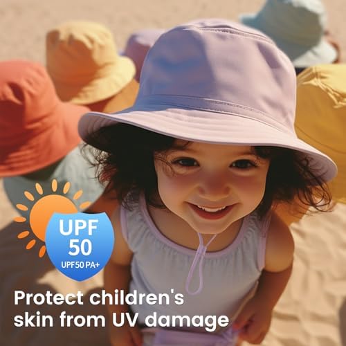 Toddler Bucket Hats UPF 50+ Baby Sun Hat Adjustable Kids Sun Protection Summer - Image 5