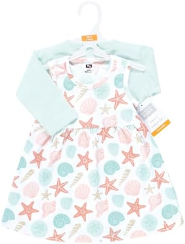 Hudson Baby Infant and Toddler Girls Cotton Dress and Cardigan Set - Image 2