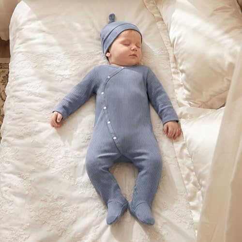 Kuriozud Newborn Baby Boy Going Home Outfit Kimono Romper - Image 2