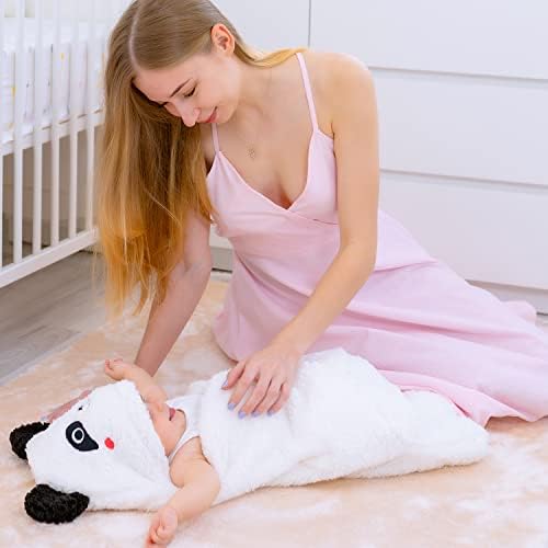 Newborn Panda Baby Swaddle Blanket 0-6 Months Cute Ultra Soft Plush Essentials - Image 6