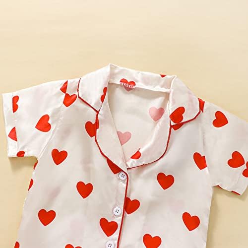 Kids Baby Girl Boy Satin Pajamas Set Button Down Sleep Shirt Top+Long Pants - Image 2