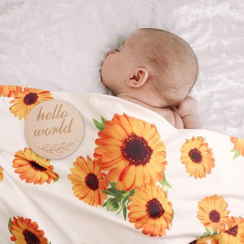 DRESHOW BQUBO Baby Girl Newborn Floral Receiving Blankets - Image 3