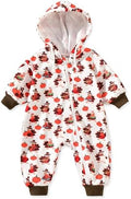 Unutiylo Unisex Baby Boys Girls Long Sleeve Infant Baby Zipper Hooded Jumpsuits by Unutiylo