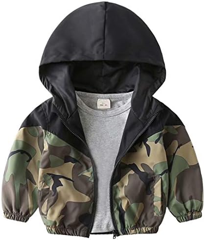 Boys' Hooded Dinosaur Jacket Windbreaker Outerwear by Banibear
