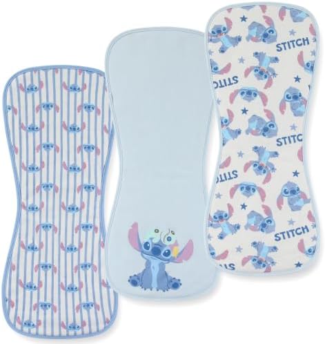 Disney Baby Stitch Burp Cloths 3 Pack 20" x 10" Burping Rags by Disney