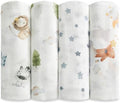 Muslin Baby Swaddle Blankets, Breathable 100% Rayon from Bamboo Receiving by IBESTOPIA
