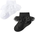 Methee ​Baby Girls Ruffle Socks, Infant Girls Double Lace Frilly Socks Newborn by Methee