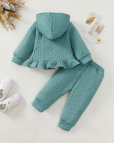 Mioglrie Baby Toddler Girl Clothes Infant Fall Winter Hoodie Solid Outfits - Image 4