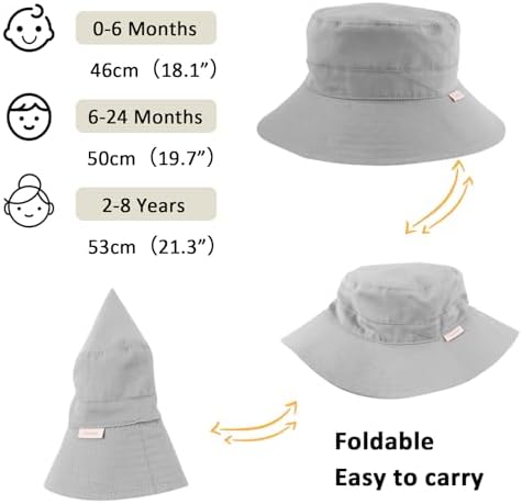 Bamery Baby Toddler Girls Bucket Hat Newborn Sun Hats - Image 6