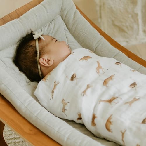 Little Unicorn 100% Certified Natural Organic Cotton Muslin Swaddle Blanket 2 - Image 7