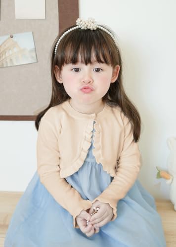 Toddler Girls Cardigan Sweater Bolero Shrug Baby Kids Long Sleeve Cropped Dress - Image 2