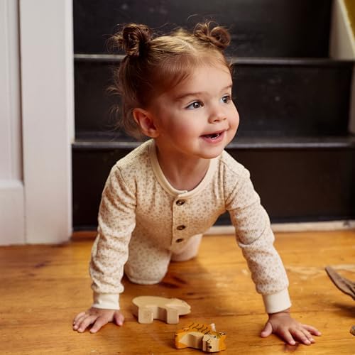 Modern Moments by Gerber Baby Henley Waffle Knit Romper - Image 4