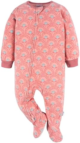 Gerber Baby Girls' Toddler Fleece Footed Pajamas 3-pack - Image 4