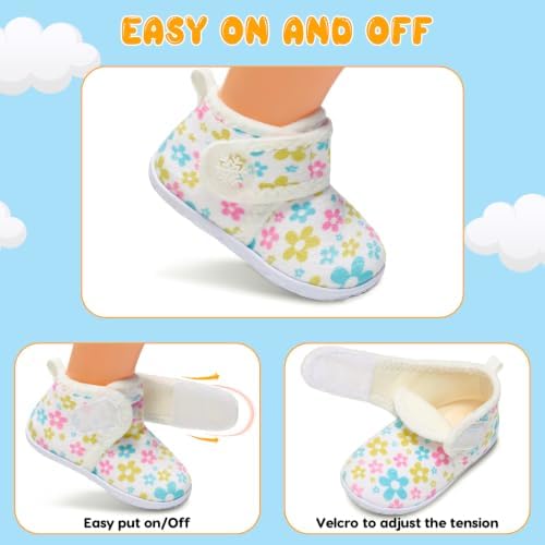 FEETCITY Baby Booties Girls Boys Infant Slippers First Walkers Shoes Warm Socks - Image 3