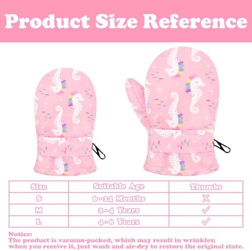 Sarfel Toddler Mittens Waterproof Toddler Gloves Baby Winter Mittens Toddler - Image 6