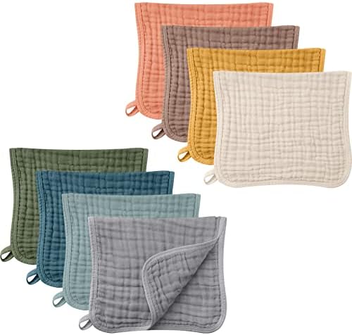 Remagr 8 Packs Muslin Burp Cloths Large 20" x 10", 6 Layers Unisex Baby - Image 2