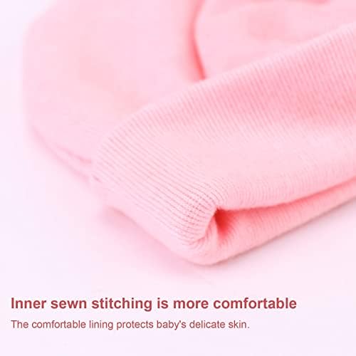 Newborn Baby Hats and Mittens Set Infant Bow Beanie Cap Toddler Gloves Newborn - Image 6