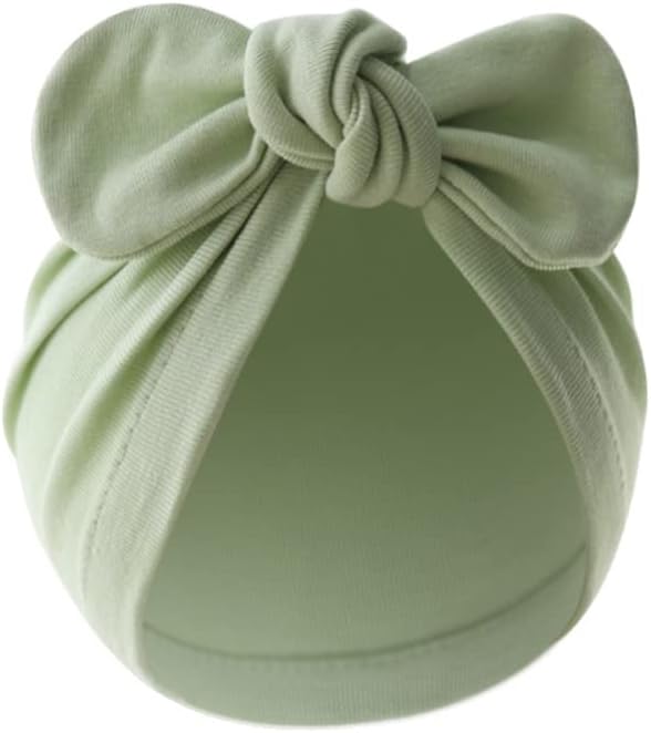 4PCS Newborn Baby Bow Knot Turban Hat Infant Toddler Hospital Hat Cotton Head - Image 5