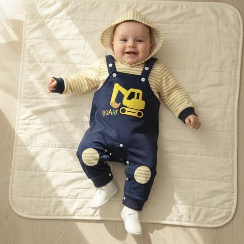 Infant Baby Boy Fall Winter Clothes Outfit Hooded Long Sweatshirt Pant Set - Image 4