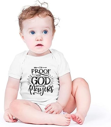 listery I'M Proof That God Answers Prayers Baby Bodysuit Baby Religious Infant - Image 3