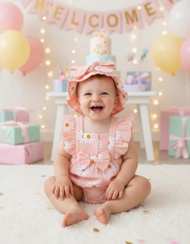 Renotemy Baby Girl Clothes Summer Newborn Girls Outfits Preemie-18Months - Image 2