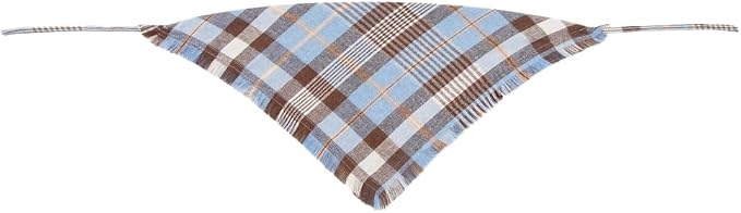 Fall Dog Bandana Autumn Thanksgiving Plaid Reversible Triangle Bibs Scarf - Image 3