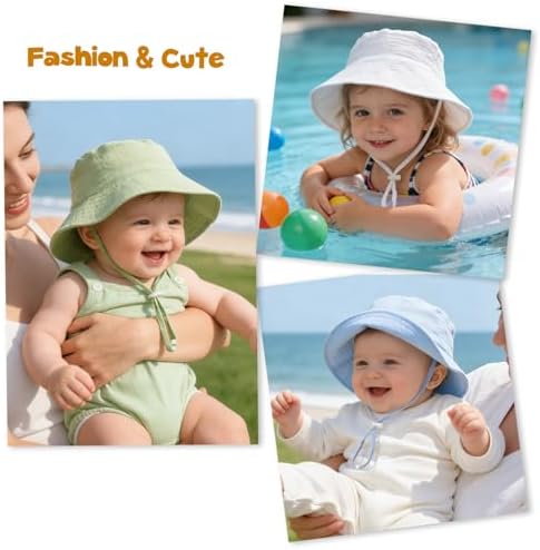 Baby Sun Hat Infant Toddler Summer Cotton Yarn Beach Bucket Hat - Image 7