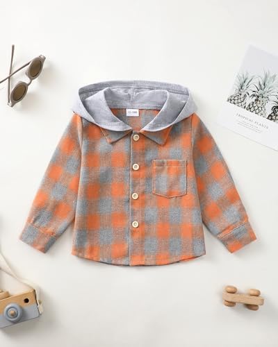 Toddler Baby Boy Long Sleeve Shirt Flannel Buffalo Plaid Shirts Button Down - Image 6