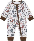Western Baby Cowboy Clothes Neutral Zipped Fall Romper Outfit by SAYOO-Alljustforkids