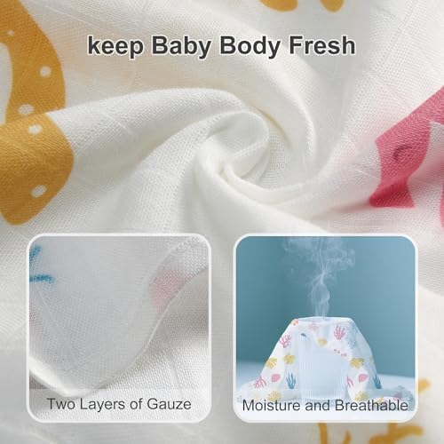 Baby Swaddle Blankets, Bamboo Muslin Receiving Blanket | 2-Pack, Lightweight & - Image 3