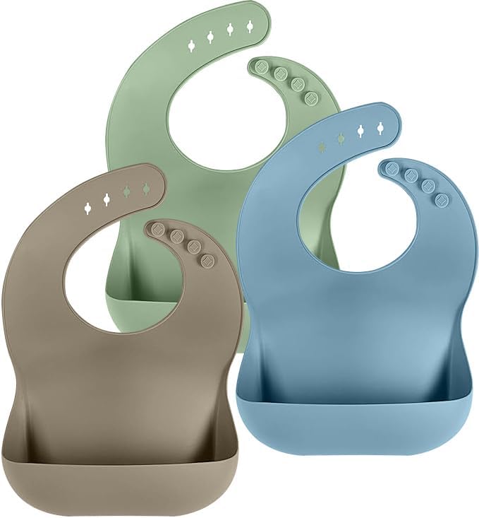 Cuddle Campus Set of 3 Silicone Bibs by CuddleCampus